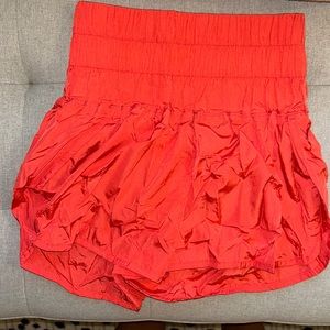 Never worn red free people movement way home shorts size small